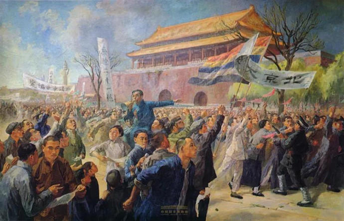 周令釗《五四運(yùn)動(dòng)》油畫，1951年，中國國家博物館藏.jpg